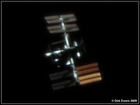 Raumstation ISS und Space Shuttle Discovery am 21.03.2009